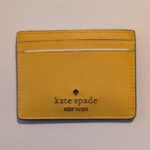 Kate Spade Yellow Saffiano Leather Card Holder
